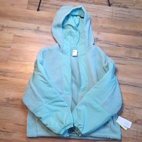 Women's Teal/Aqua full zip fleece style jacket - Picture 3 of 7